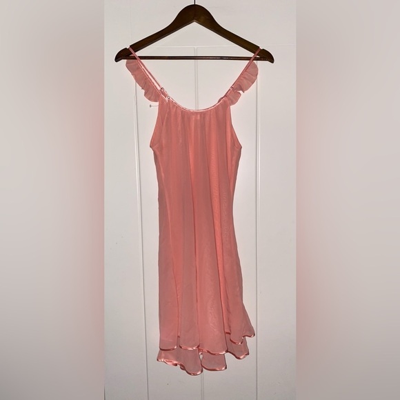 Whisper Rose Embroidered Slip Gown Women M Romantic Relax Fit Lounge Lightweight - Picture 8 of 8